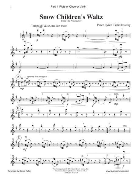 Waltz Of The Snowflakes (Snow Children's Waltz) From The Nutcracker For String Quartet Or Piano Quin
